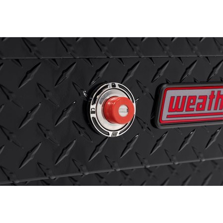 WEATHER GUARD LoSide, Single Lid, Powder Coated, Gloss Black, Aluminum, 56-1/4" Length x 13" Height x 16-1 174-5-03